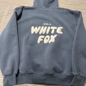 Blue white fox hoodie hoodie